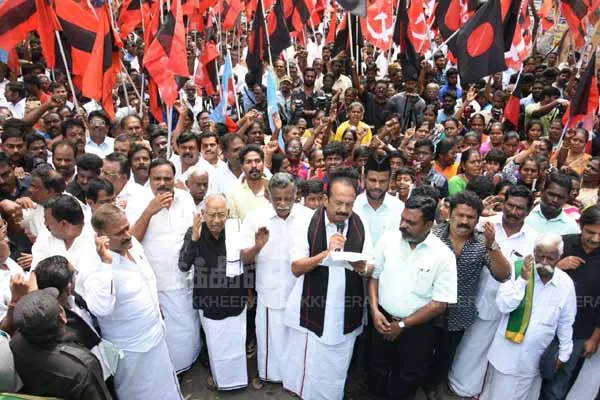 All parties protested  